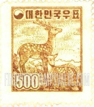 FindYourStampsValue: Sika Deer - 꽃사슴