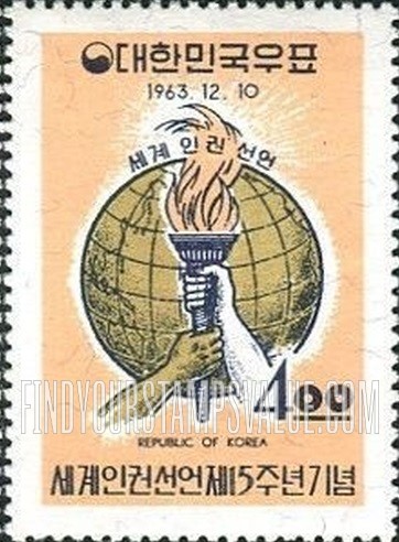 FindYourStampsValue: Hands Holding Torch and Globe