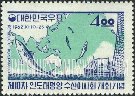 FindYourStampsValue: Map, Mackerel and Trawler - 지도, 고등어와 저인망 어선