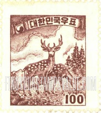 FindYourStampsValue: Sika Deer - 꽃사슴