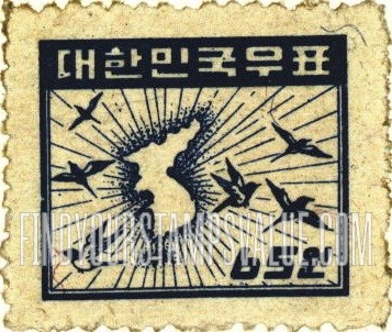 FindYourStampsValue: Magpies and Map of Korea - 까치와 한국 지도