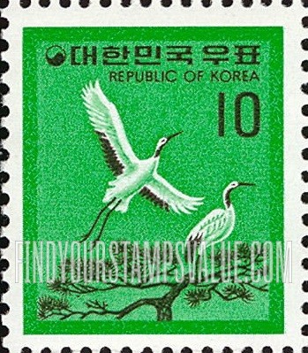 FindYourStampsValue: Red-Crested Crane - 두루미