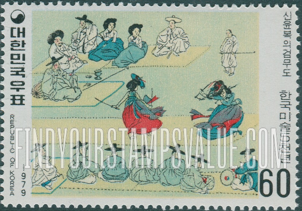 FindYourStampsValue: Sword Dance by Shin Yun-bok - 신윤복의 검무도