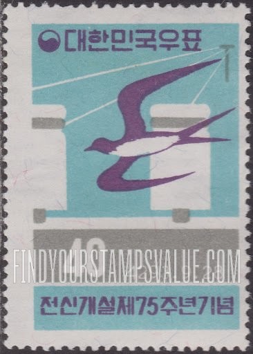 FindYourStampsValue: Swallow and Telegraph Pole - 제비와 전봇대