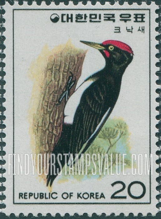 FindYourStampsValue: Tristam's Woodpecker - 크낙새
