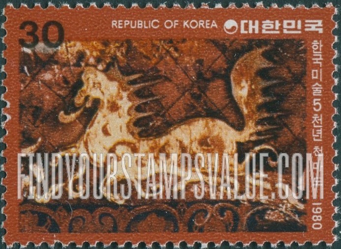 FindYourStampsValue: Heavenly Horse, Saddle - 천마도, 안장