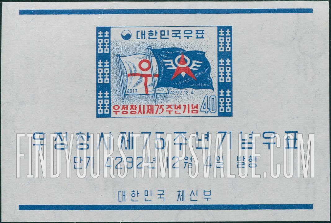 FindYourStampsValue: Old Postal Flag and New Communications Flag