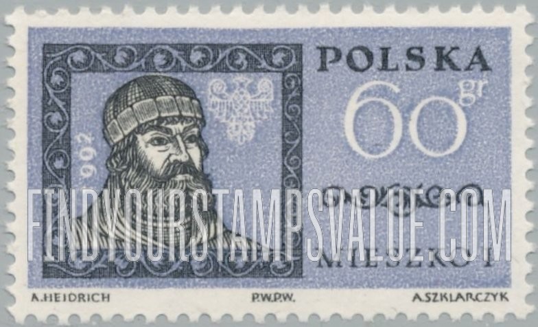 FindYourStampsValue: Famous Poles: Mieszko I.