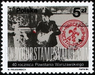 FindYourStampsValue: Warsaw Uprising, 40th Anniversary