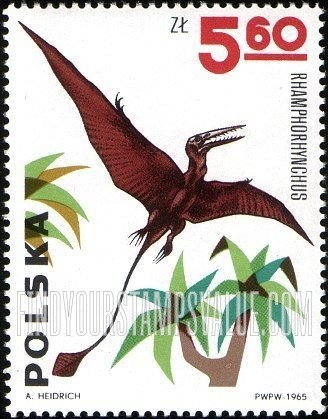 FindYourStampsValue: Dinosaurs: Rhamphorhynchus, vertical