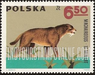 FindYourStampsValue: Prehistoric Vertebrates: Machairodus