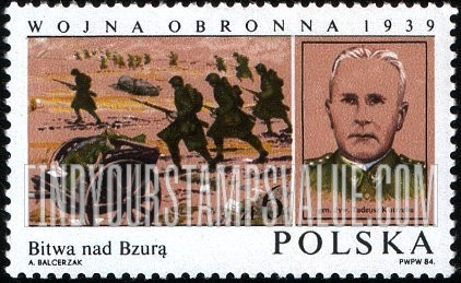 FindYourStampsValue: Bzura River battle, Gen. T. Kutrzeba