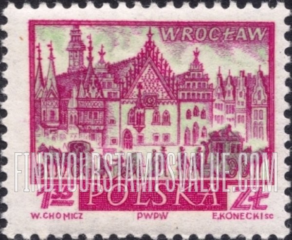 FindYourStampsValue: Historic Towns: Wroclaw