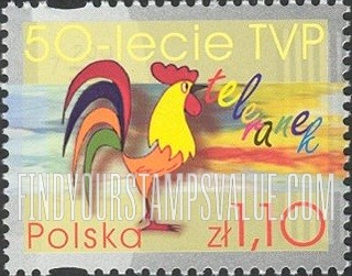 FindYourStampsValue: Polish Television, 50th Anniversary: Teleranek (children’s program)