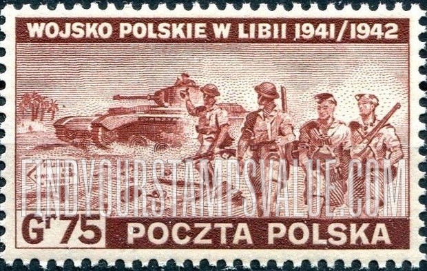 FindYourStampsValue: EXILE GOVERNMENT IN GREAT BRITAIN - Polish Army in Libya, 1941-42