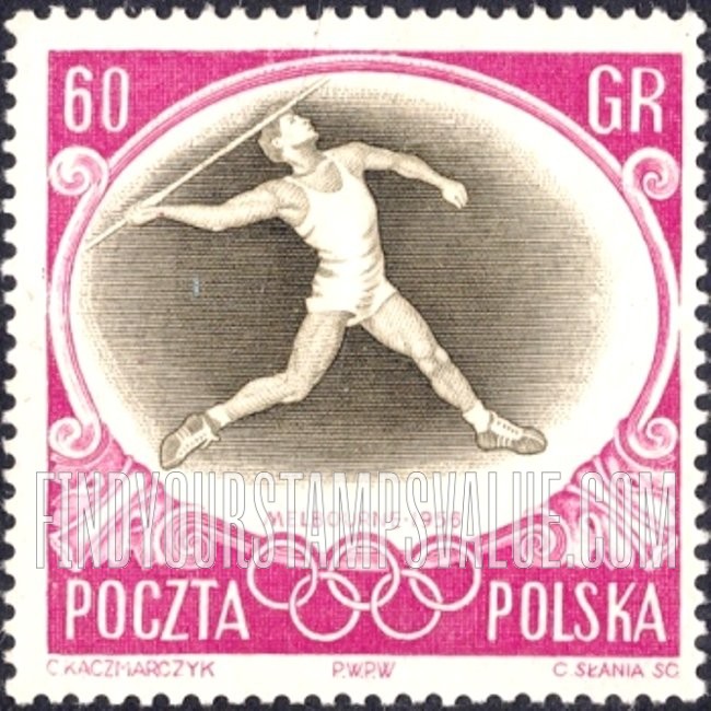 FindYourStampsValue: Javelin thrower