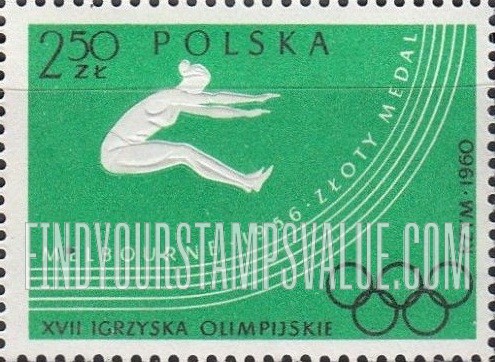 FindYourStampsValue: Polish Olympic Victories: Woman jumper