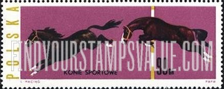 FindYourStampsValue: Horses: Steeplechasers, horizontal