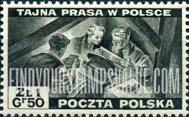 FindYourStampsValue: EXILE GOVERNMENT IN GREAT BRITAIN - The Secret Press in Poland