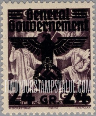 FindYourStampsValue: OCCUPATION - Similar Surcharge on Stamps of 1938-39: Treaty of Lublin