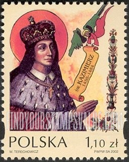 FindYourStampsValue: Saints: St. Kazimierz (1458-84)