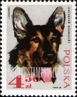 FindYourStampsValue: Dogs: German shepherd