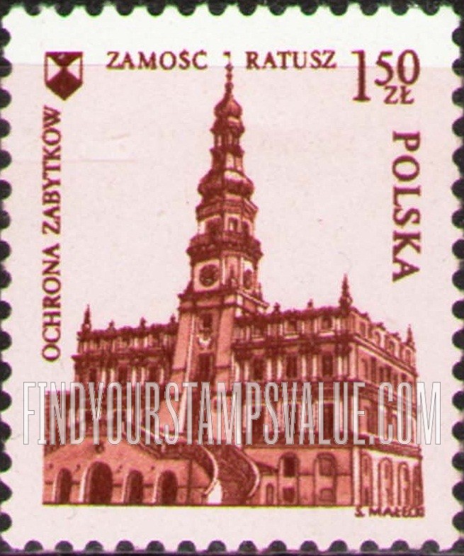 FindYourStampsValue: Town Hall, Zamosc
