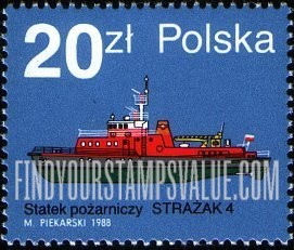 FindYourStampsValue: Fire Boats: Strazak 4