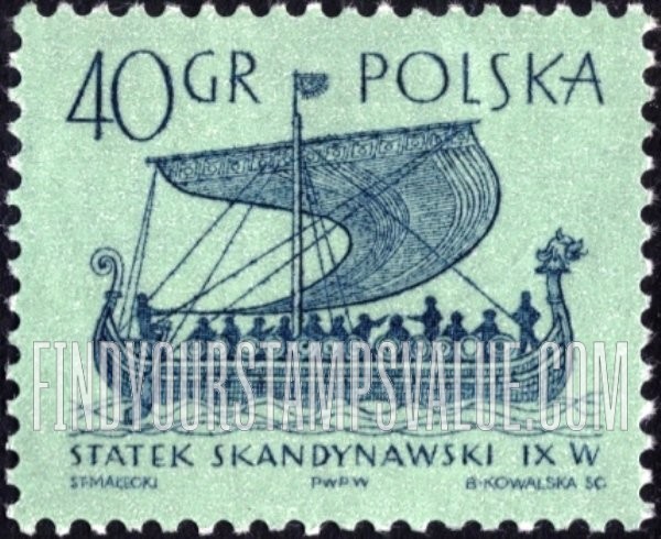 FindYourStampsValue: Ancient Ships: Scandinavian “Gokstad”