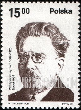 FindYourStampsValue: Polish Nobel Prize Winners: Wladyslaw Reymont (1867-1925), writer, 1924