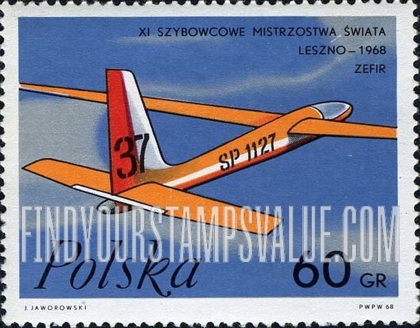 FindYourStampsValue: Polish Gliders: Zephyr Glider