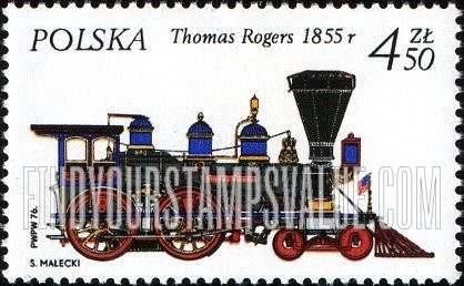 FindYourStampsValue: Locomotives by Thomas Rogers, 1855