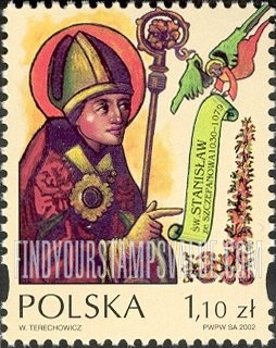 FindYourStampsValue: Saints: St. Stanislaw of Szczepanow (1030-79)