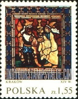 FindYourStampsValue: Stained Glass Windows: Two Kings, 14th century