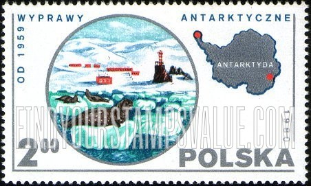 FindYourStampsValue: Seals, Antarctica, 1959