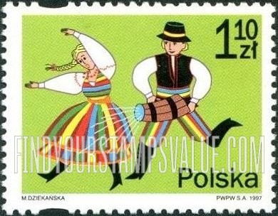 FindYourStampsValue: Easter Traditions: Man pouring waater on woman