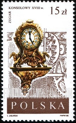 FindYourStampsValue: Antique Clocks: Louis XV rococo bracket clock, 18th centennial, vertical