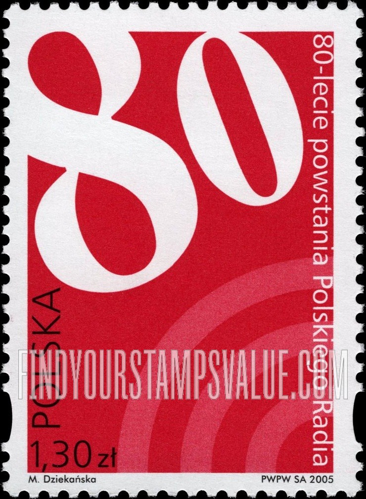 FindYourStampsValue: Polish Radio, 80th Anniversary