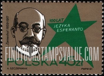 FindYourStampsValue: Esperanto Language, Centennial: Ludwig L. Zamenhof
