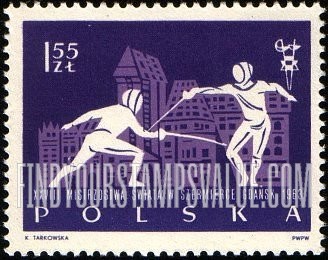 FindYourStampsValue: Fencers and old houses, Gdansk