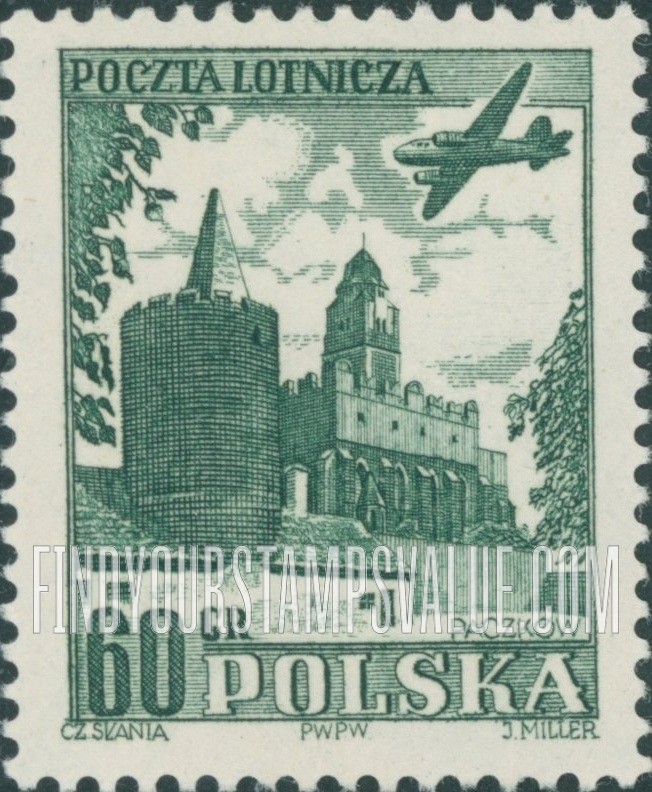 FindYourStampsValue: AIR POST - Paczkow Castle, Luban