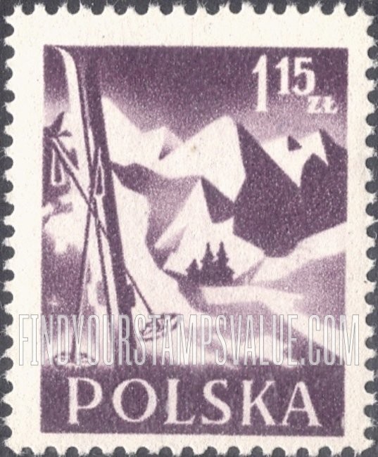FindYourStampsValue: Skis & mountain