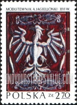 FindYourStampsValue: Polish Art: Cover of Queen Anna Jagiellonka’s prayer book (eagle), 1582