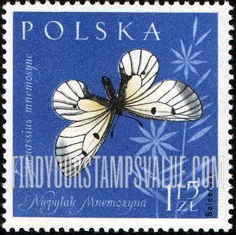 FindYourStampsValue: Insects: Black Apollo Butterfly