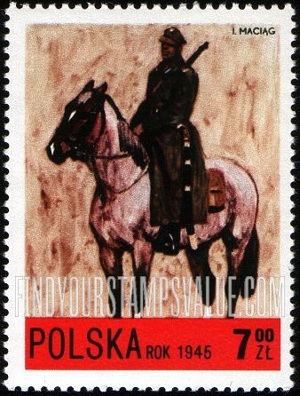 FindYourStampsValue: Polish Cavalry: Light cavalry, People’s Army, 1945