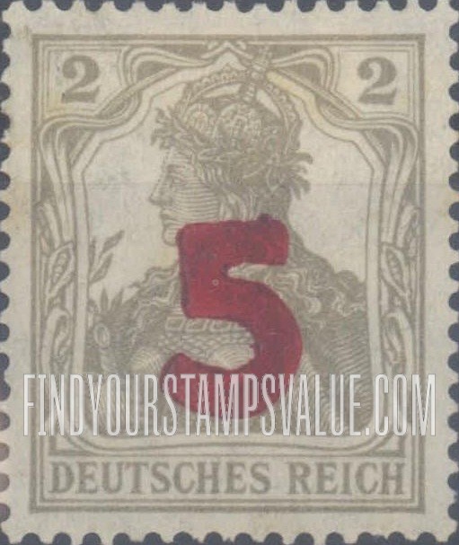 FindYourStampsValue: Germania: Surcharged in Red