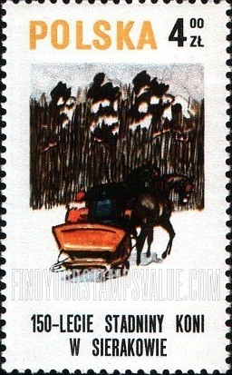 FindYourStampsValue: Horse Paintings: Sled
