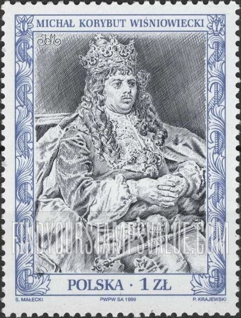 FindYourStampsValue: Royalty Type of 1986 with Denomination at Bottom: Michal Korybut Wisniowiecki