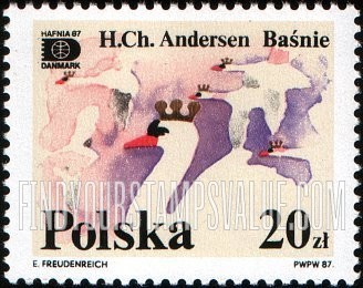 FindYourStampsValue: HAFNIA '87 - Fairy tales by Hans Christian Andersen (1805-1875): The Wild Swan