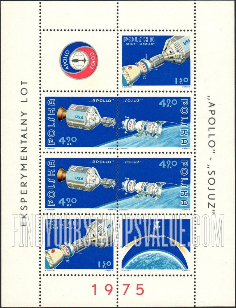 FindYourStampsValue: Apollo and Soyuz Linked in Space